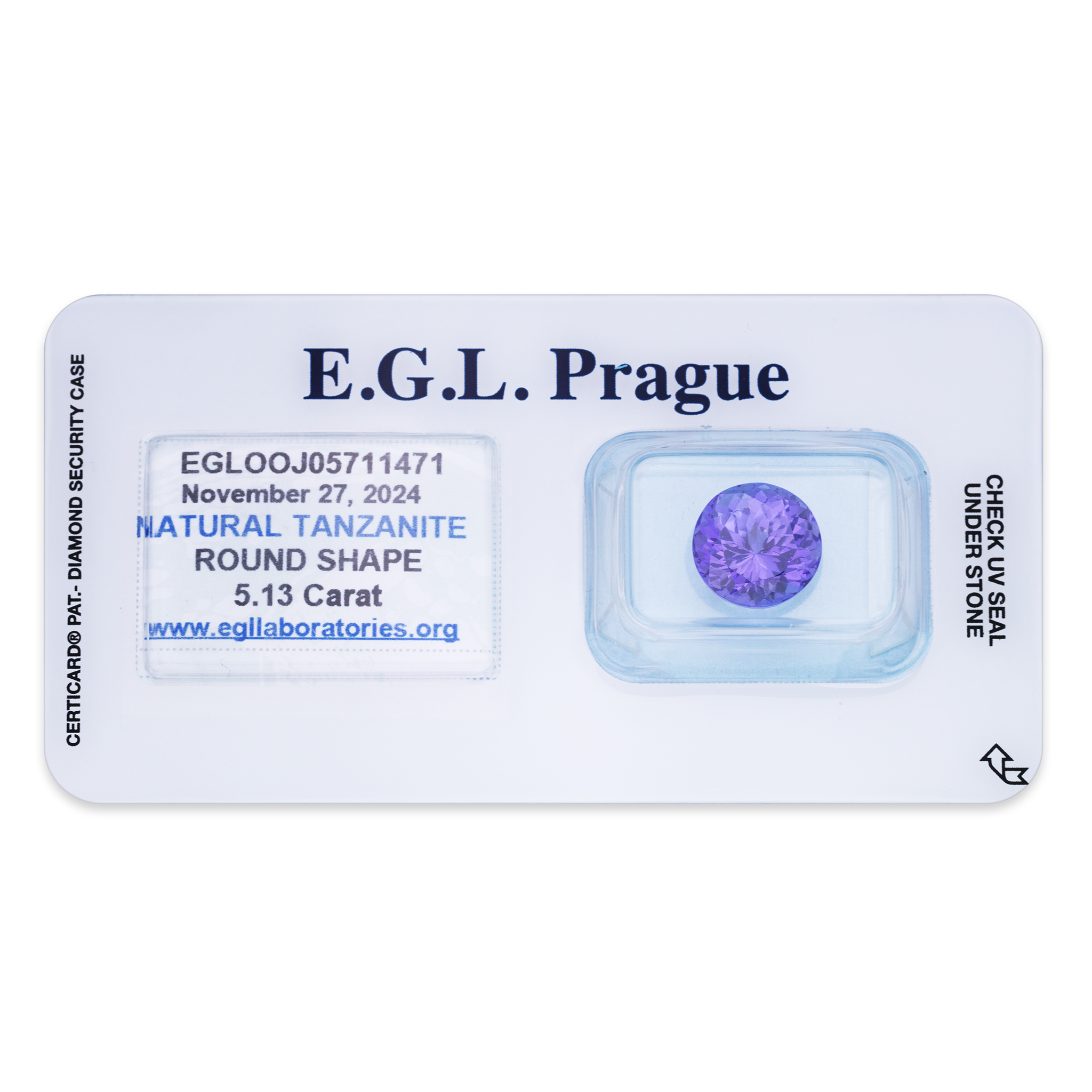 Tanzanite Round 5,13ct