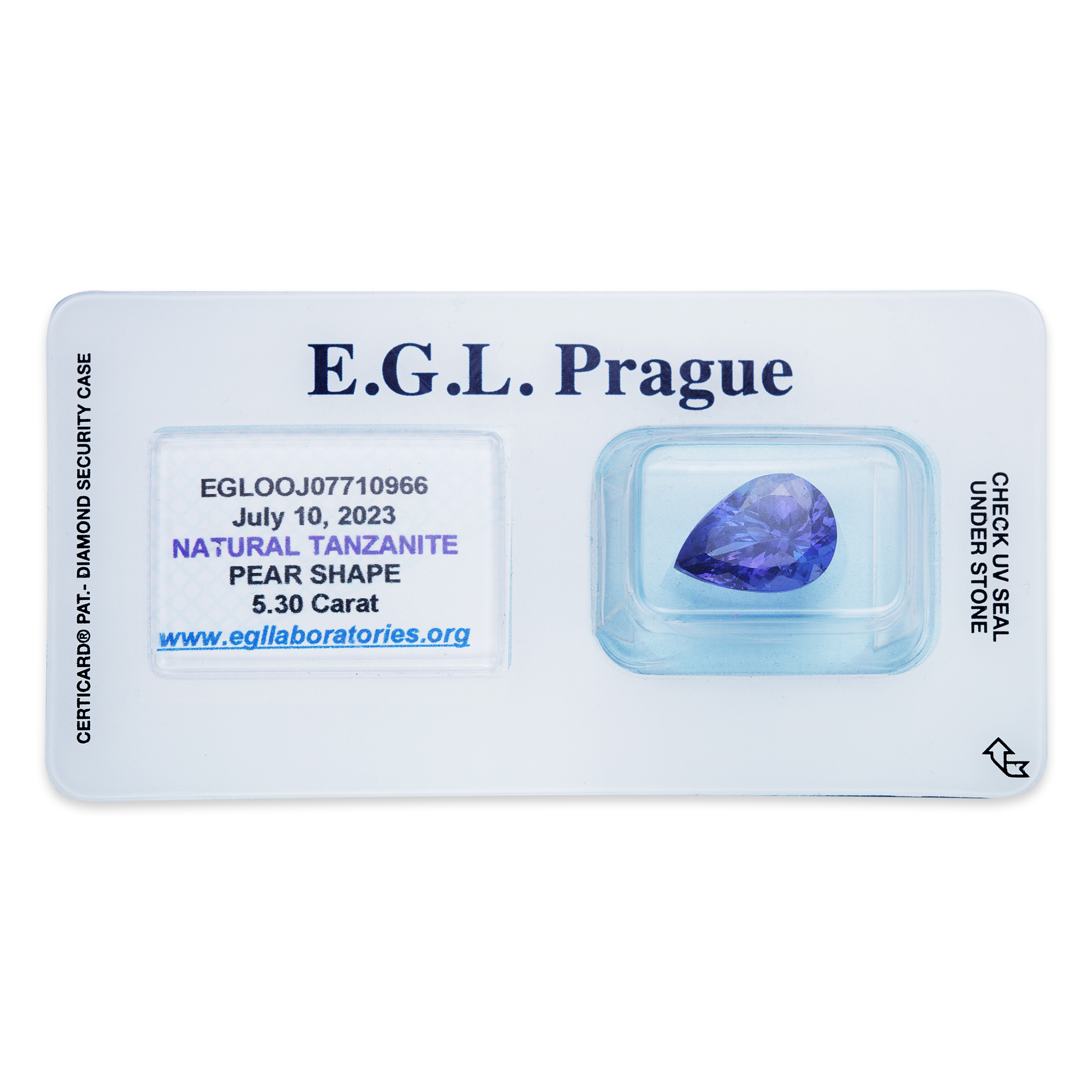 Tanzanite Pear 5,30 ct