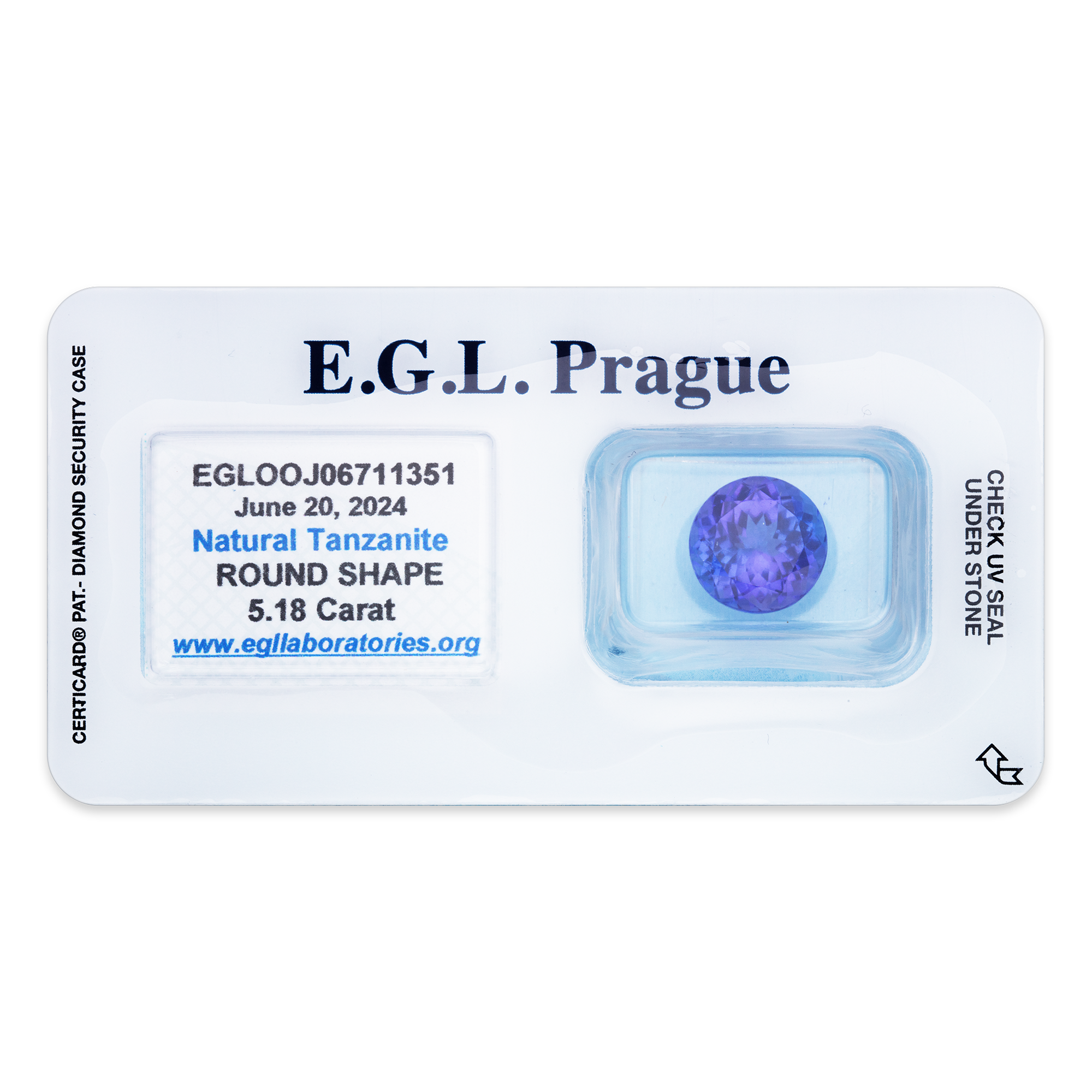 Tanzanite Round 5,18 ct