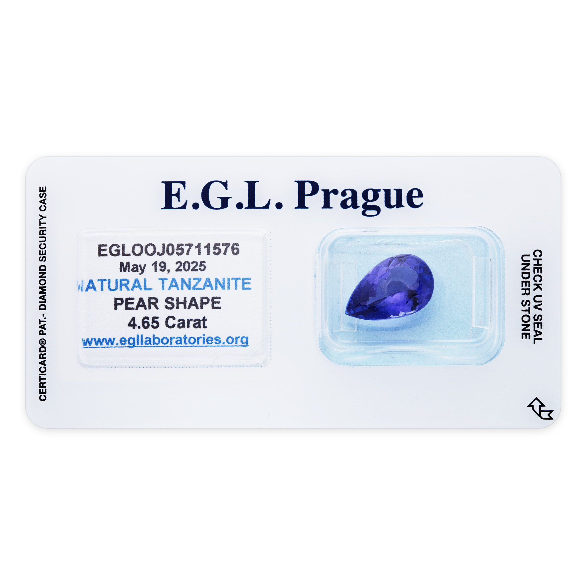 Tanzanite Pear 4,65 ct